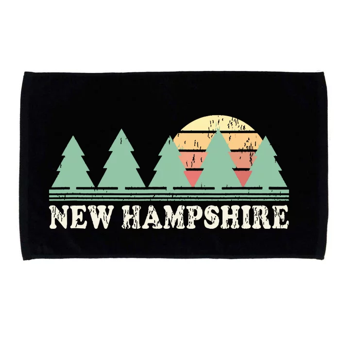 New Hampshire Nh Vintage Retro 70s Graphic Microfiber Hand Towel