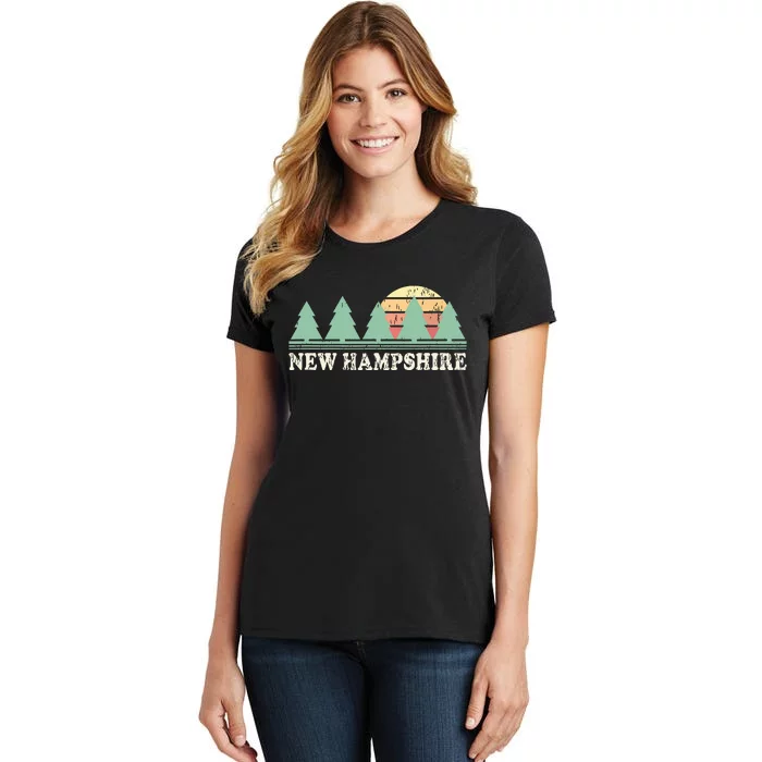 New Hampshire Nh Vintage Retro 70s Graphic Women's T-Shirt