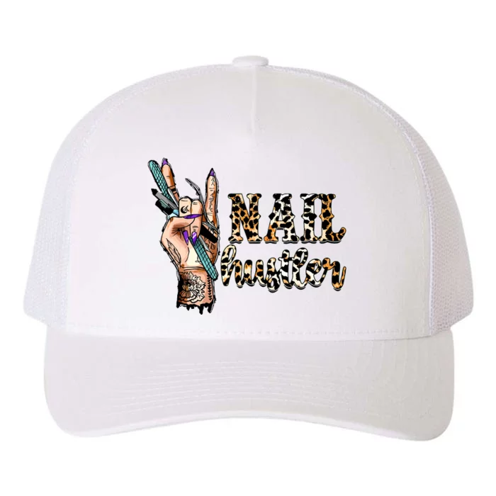 Nail Hustler Nail Tech Manicurist Nail Polish Art Nail Boss Yupoong Adult 5-Panel Trucker Hat