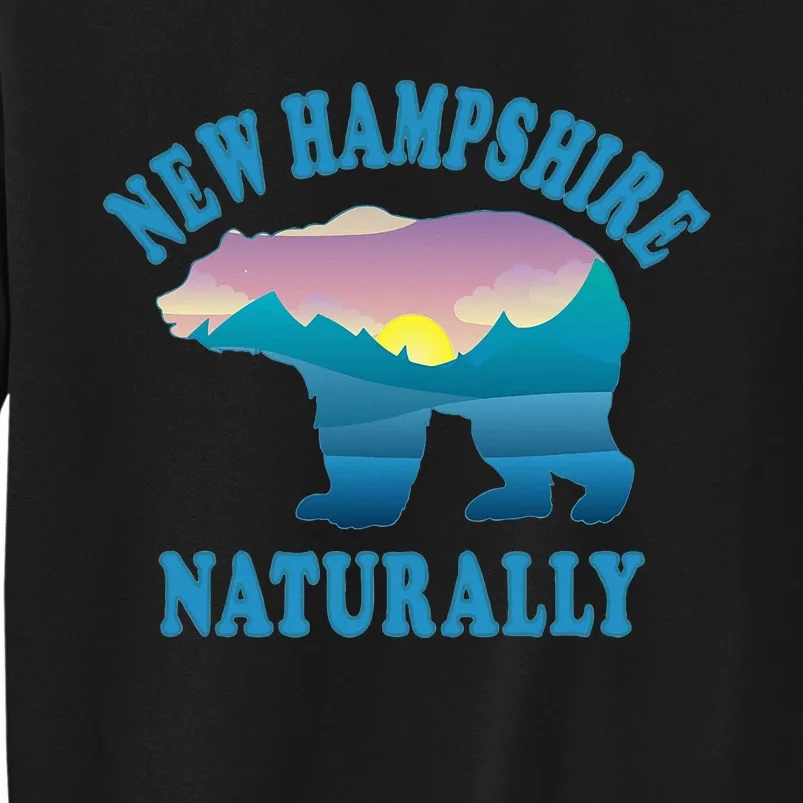 New Hampshire Naturally Bear Woods Nature Adventure Trees Tall Sweatshirt