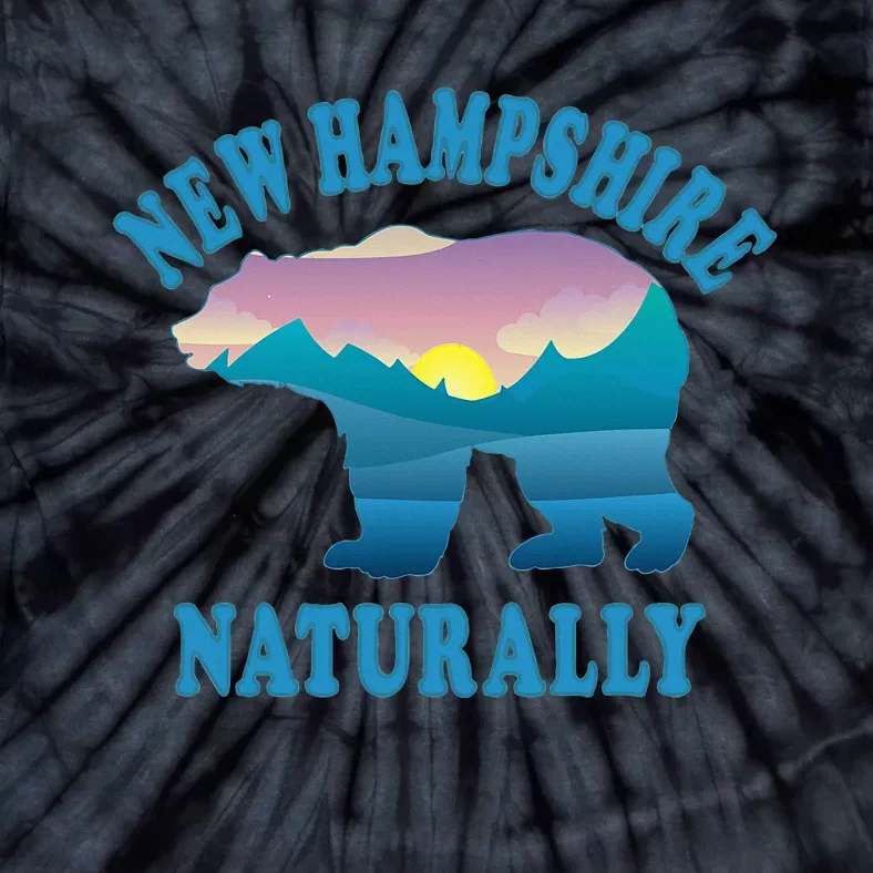 New Hampshire Naturally Bear Woods Nature Adventure Trees Tie-Dye T-Shirt