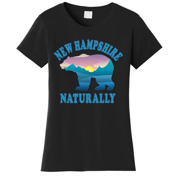 New Hampshire Naturally Bear Woods Nature Adventure Trees Women's T-Shirt