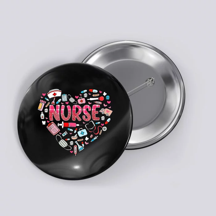 Nurse Heart Nursing Hospital Gift Button