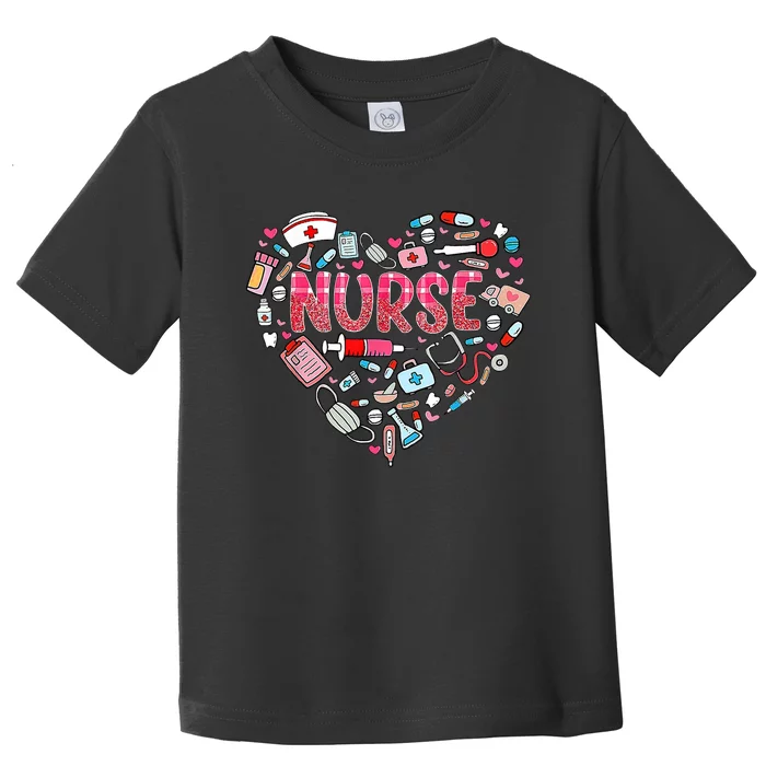 Nurse Heart Nursing Hospital Gift Toddler T-Shirt