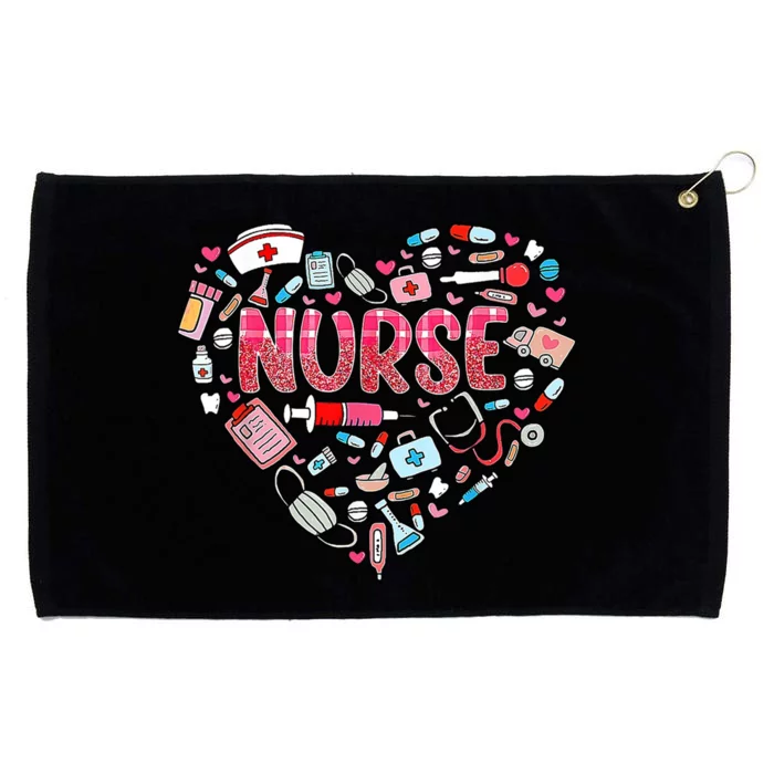 Nurse Heart Nursing Hospital Gift Grommeted Golf Towel