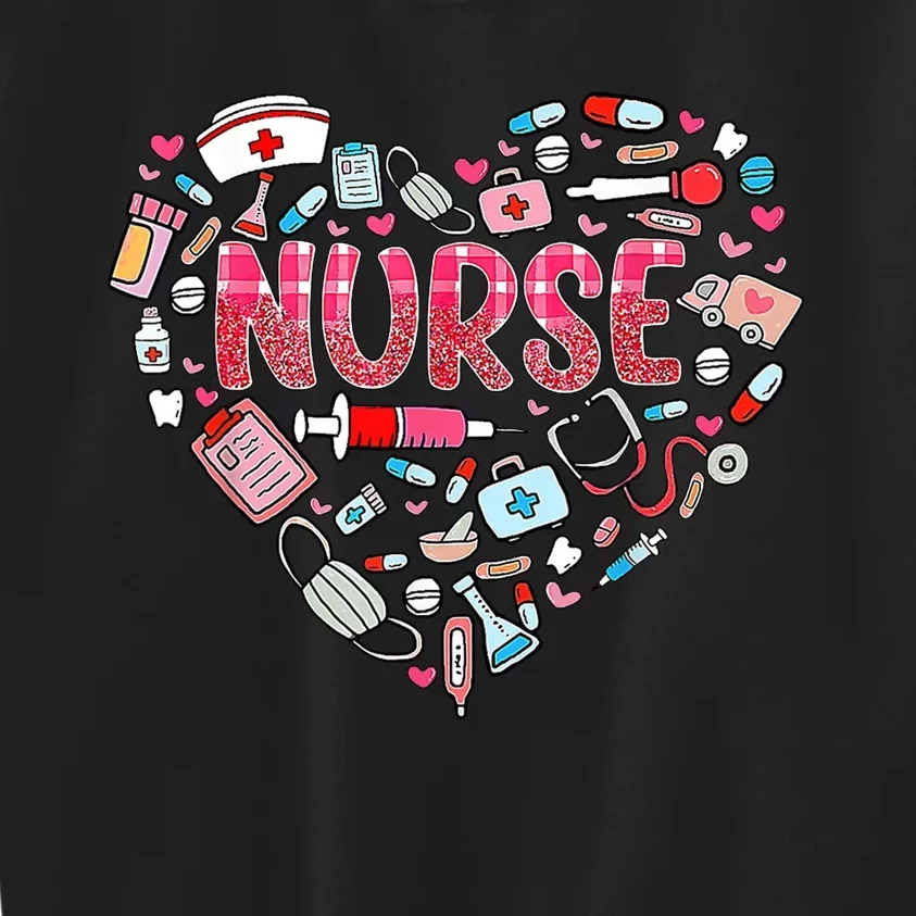 Nurse Heart Nursing Hospital Gift Kids Sweatshirt