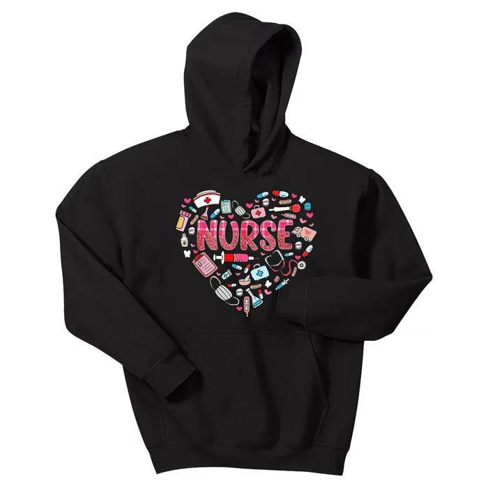 Nurse Heart Nursing Hospital Gift Kids Hoodie