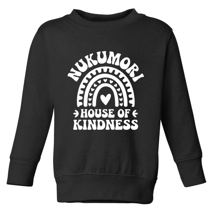 Nukumori House Of Kindness Boho Heart Rainbow Toddler Sweatshirt