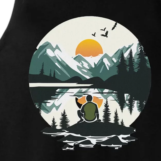 Nature Happy Place Ladies Tri-Blend Wicking Tank