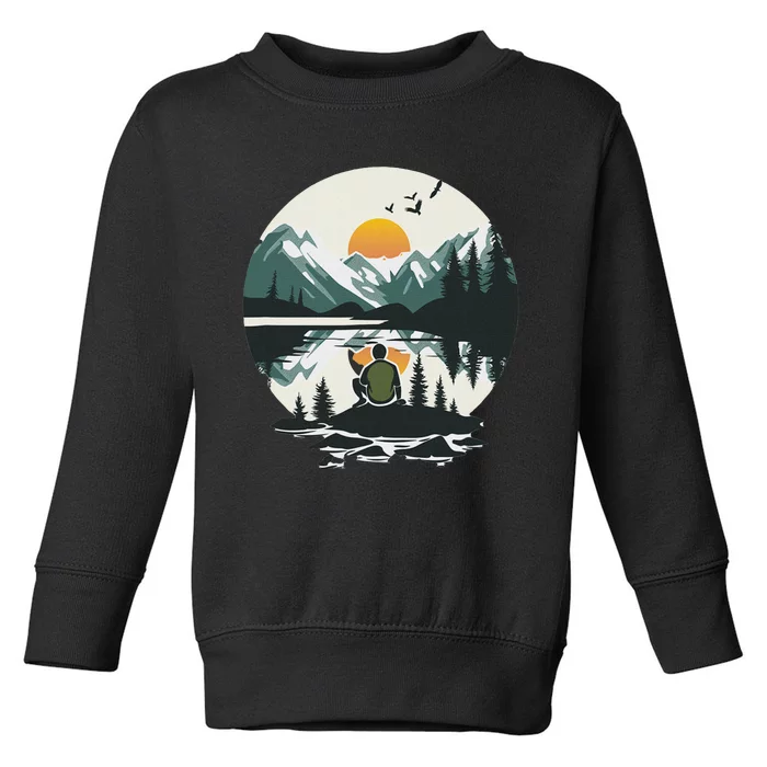 Nature Happy Place Toddler Sweatshirt