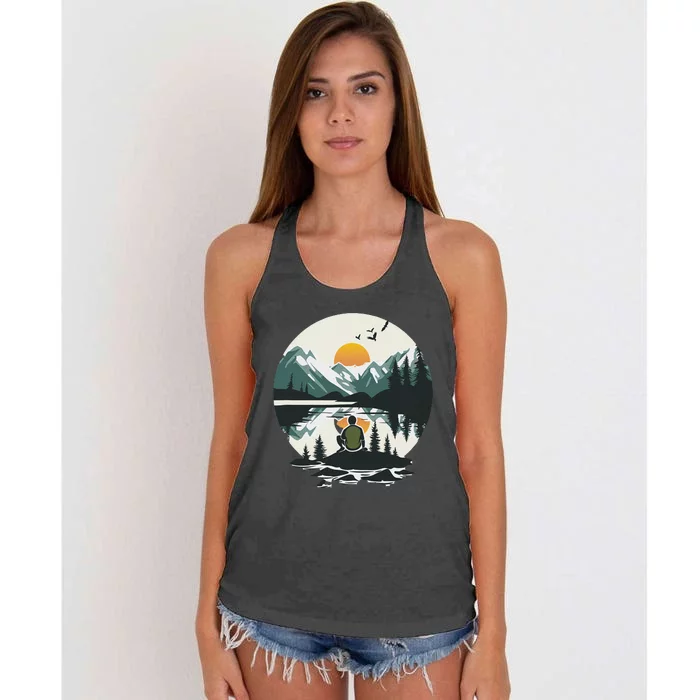 Nature Happy Place Women's Knotted Racerback Tank