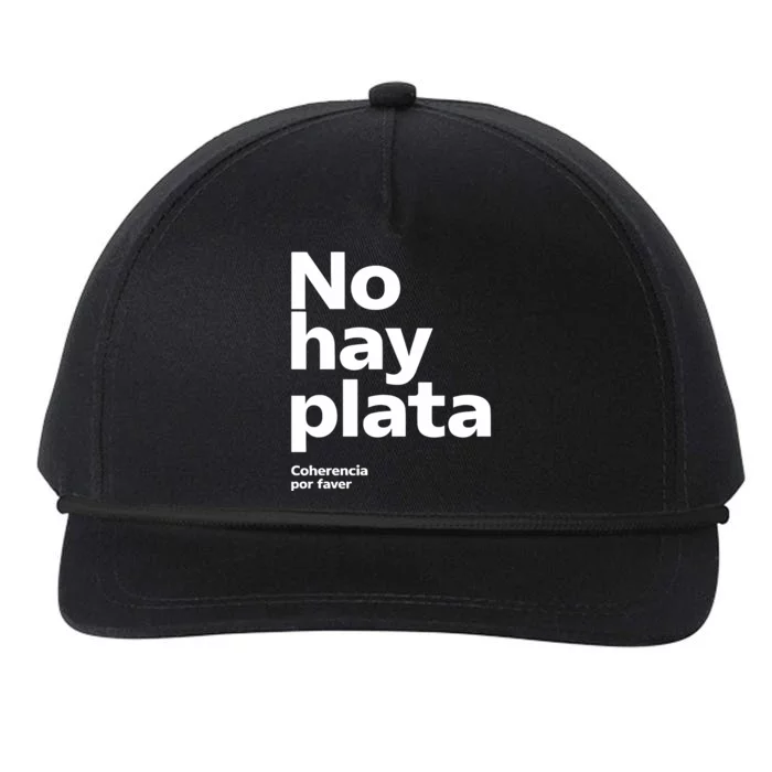 No Hay Plata Snapback Five-Panel Rope Hat