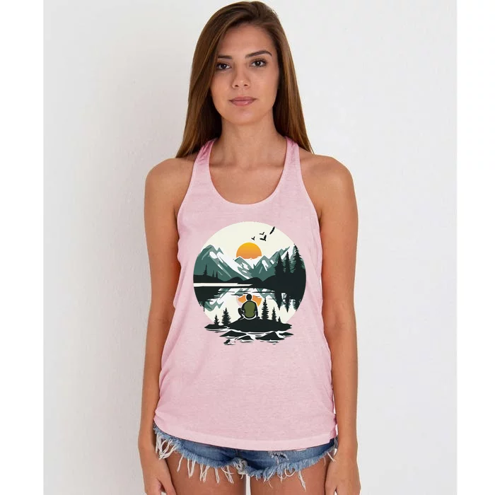 Nature Happy Place Women's Knotted Racerback Tank