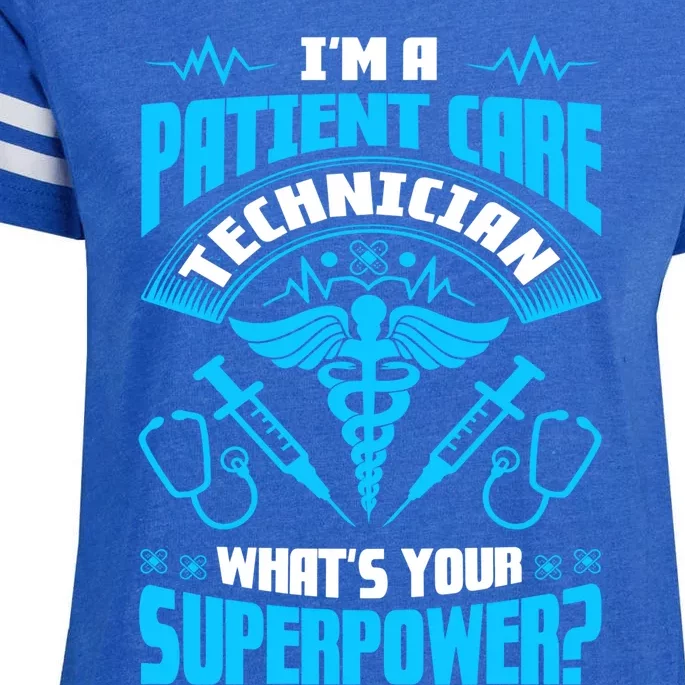 Nursing Healthcare Patient Care Technician Patient Tech Pct Gift Enza Ladies Jersey Football T-Shirt