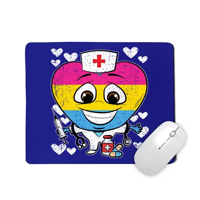 Nurse Heart Pansexual Lgbtq Pride Rn Lpn Nursing Student Gift Mousepad