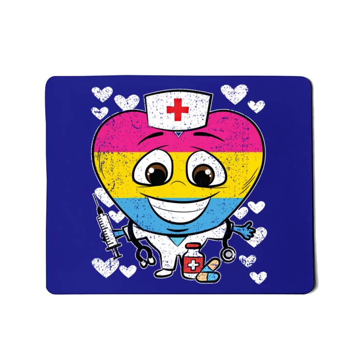 Nurse Heart Pansexual Lgbtq Pride Rn Lpn Nursing Student Gift Mousepad