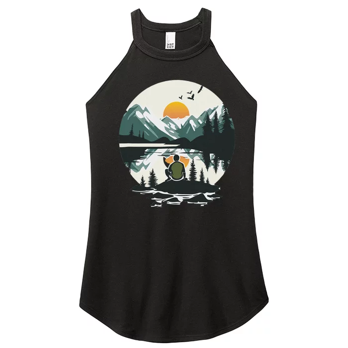 Nature Happy Place Women’s Perfect Tri Rocker Tank