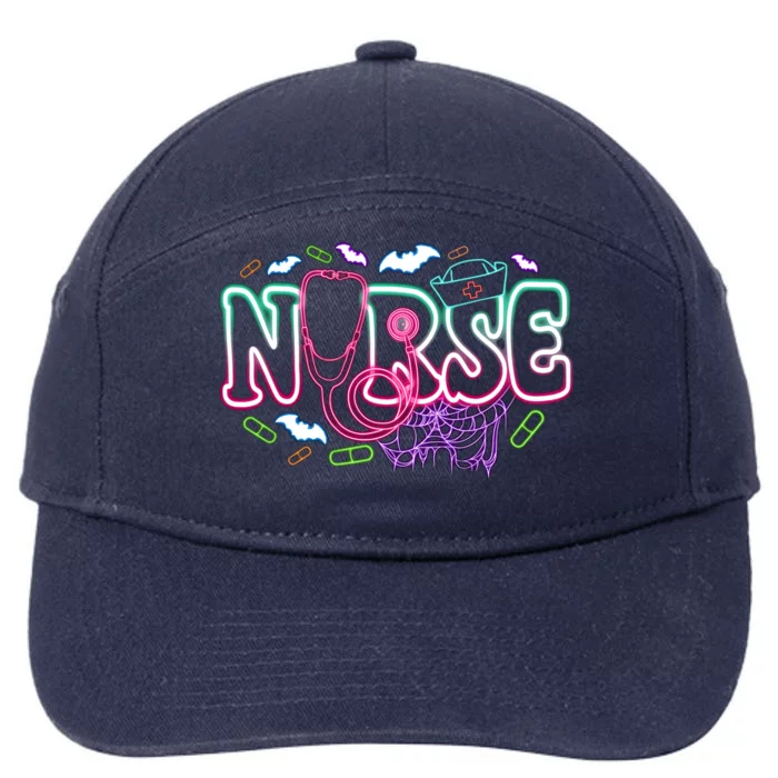 Nurse Halloween Pumpkin Spooky 7-Panel Snapback Hat