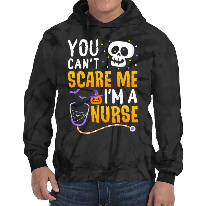 Nurse Halloween RN Witch Boo Funny Costume Tie Dye Hoodie