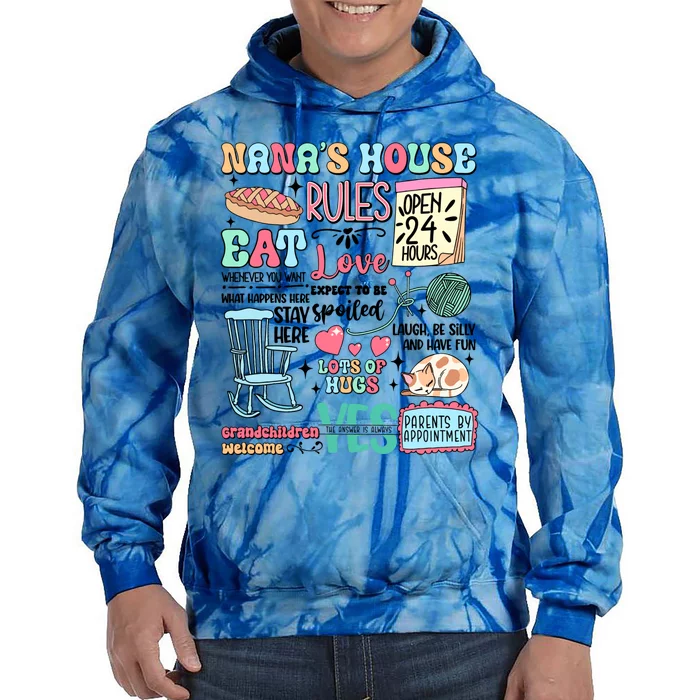 Nanas House Rules Expect To Be Spoiled Tie Dye Hoodie