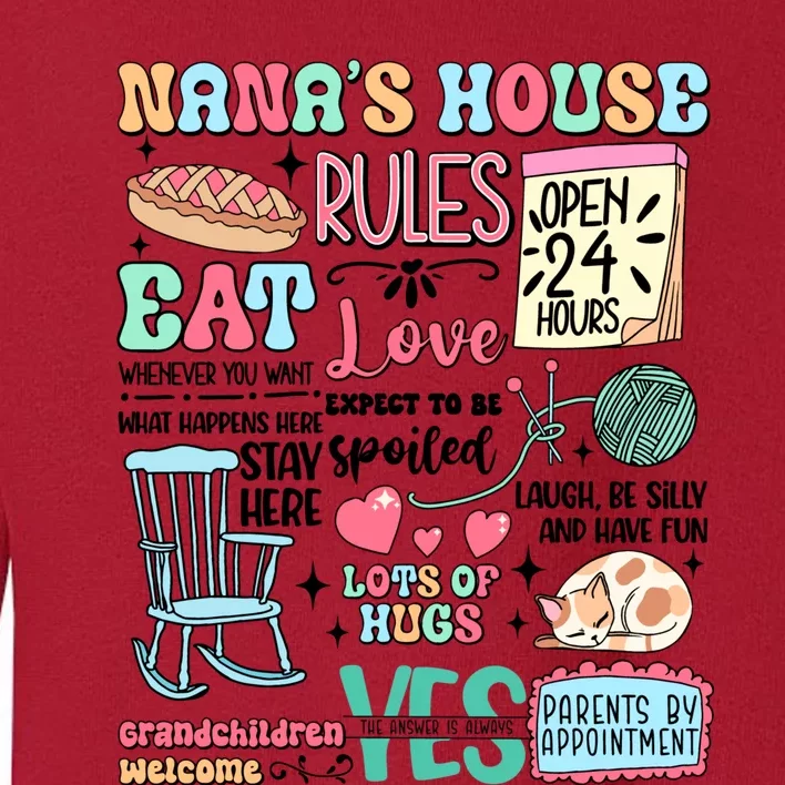 Nanas House Rules Expect To Be Spoiled Toddler Sweatshirt