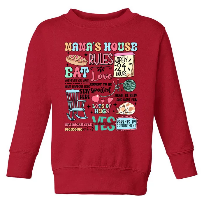 Nanas House Rules Expect To Be Spoiled Toddler Sweatshirt