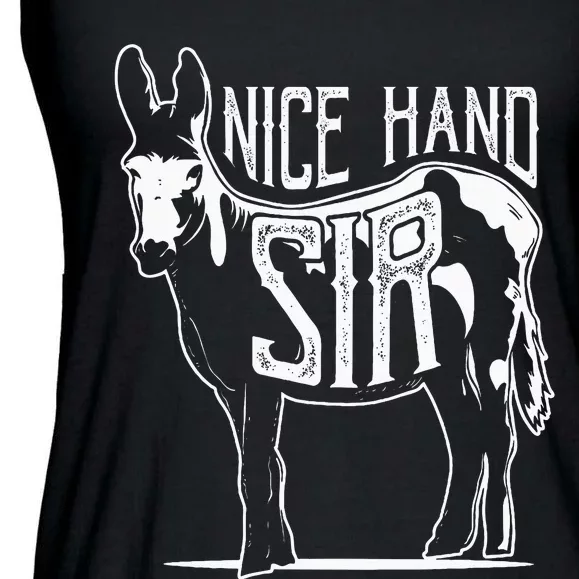 Nice Hand Sir Donkey Poker Funny Gambling Ladies Essential Flowy Tank