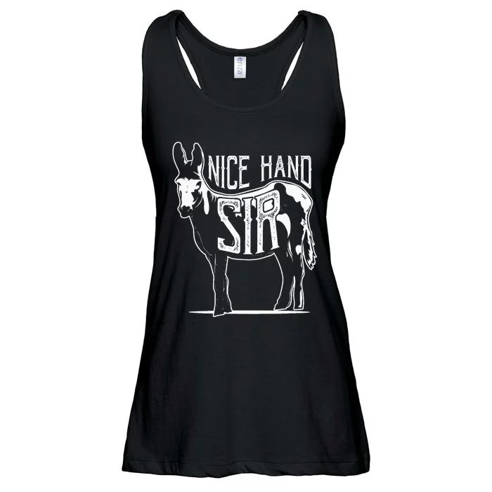 Nice Hand Sir Donkey Poker Funny Gambling Ladies Essential Flowy Tank