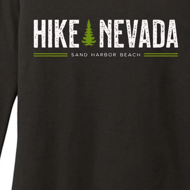 Nevada Hike Sand Harbor Beach Tree Retro Womens CVC Long Sleeve Shirt