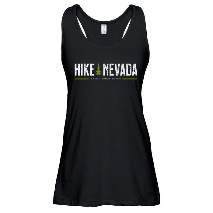 Nevada Hike Sand Harbor Beach Tree Retro Ladies Essential Flowy Tank