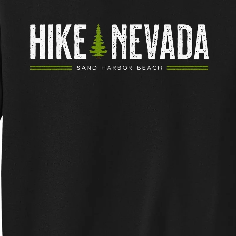 Nevada Hike Sand Harbor Beach Tree Retro Tall Sweatshirt