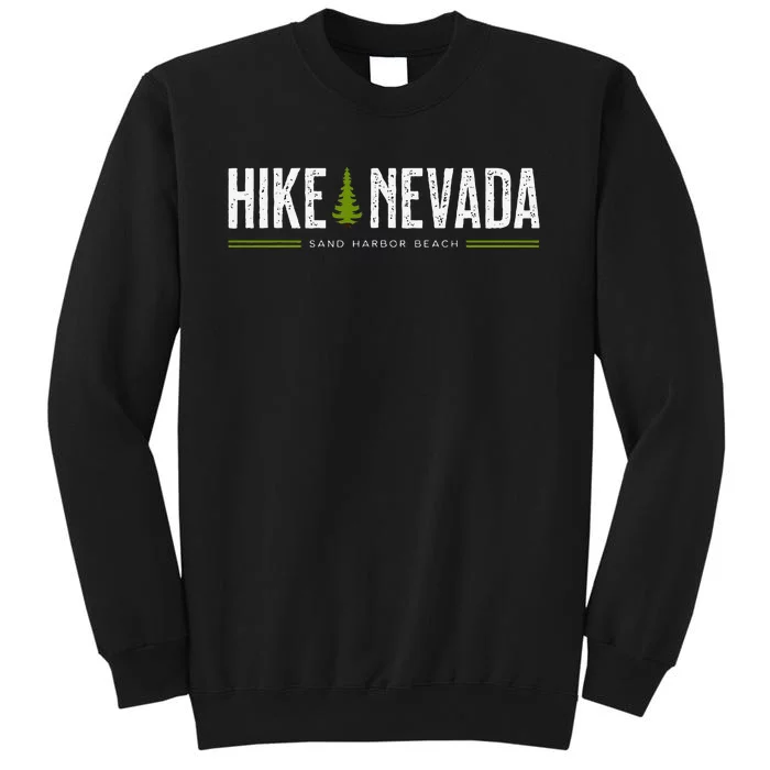 Nevada Hike Sand Harbor Beach Tree Retro Tall Sweatshirt