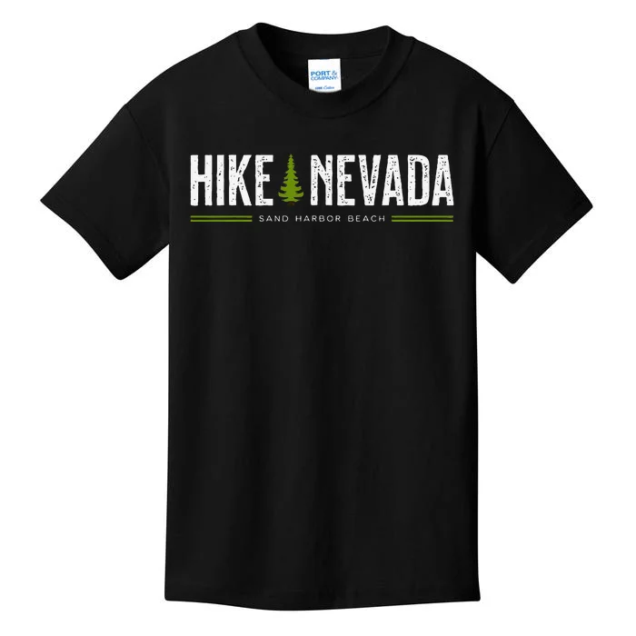 Nevada Hike Sand Harbor Beach Tree Retro Kids T-Shirt