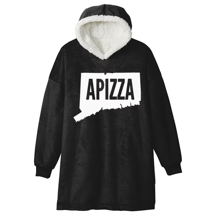 New Haven Style Apizza In Connecticut Hooded Wearable Blanket