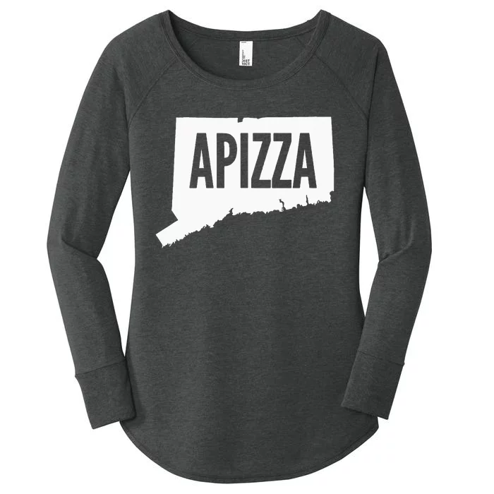 New Haven Style Apizza In Connecticut Women's Perfect Tri Tunic Long Sleeve Shirt