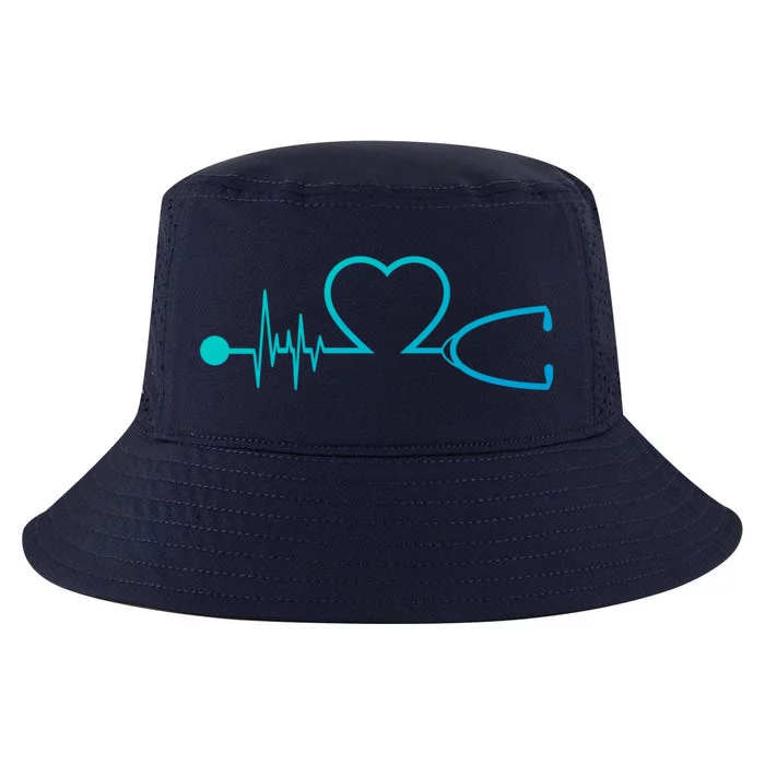 Nurse Heartbeat Stethoscope Gift Cool Comfort Performance Bucket Hat