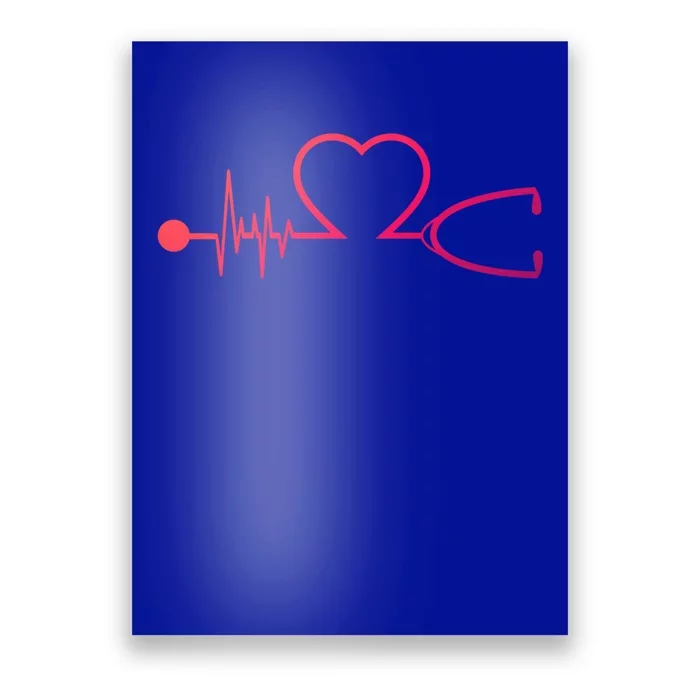 Nurse Heartbeat Stethoscope Gift Poster