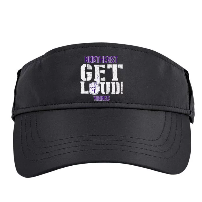 Northeast High School Get Loud Vikings Adult Drive Performance Visor