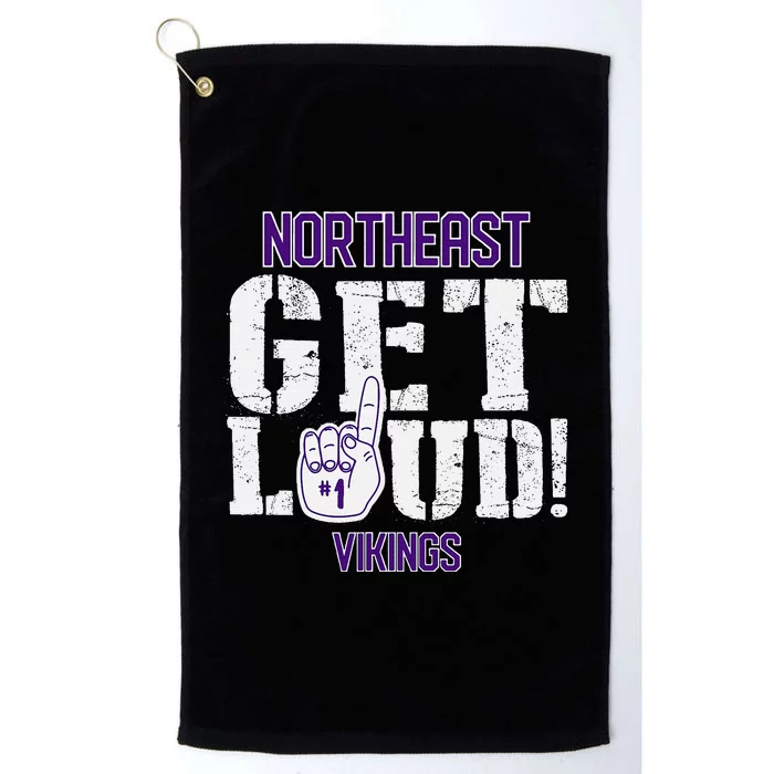 Northeast High School Get Loud Vikings Platinum Collection Golf Towel