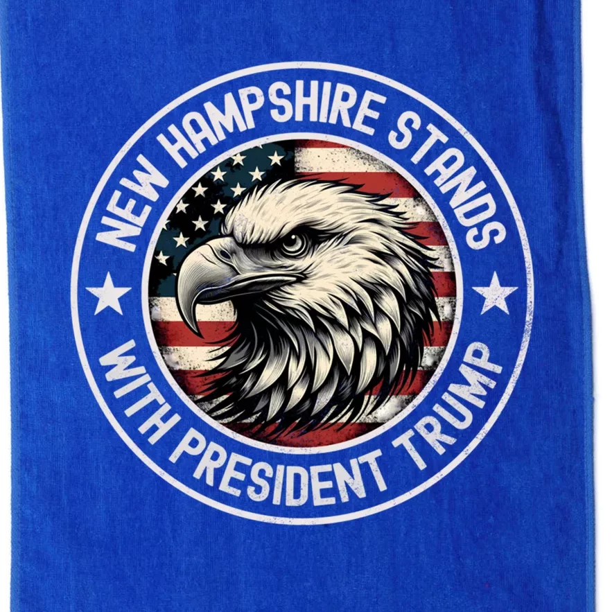 New Hampshire Stands With Trump Funny Gift Platinum Collection Golf Towel