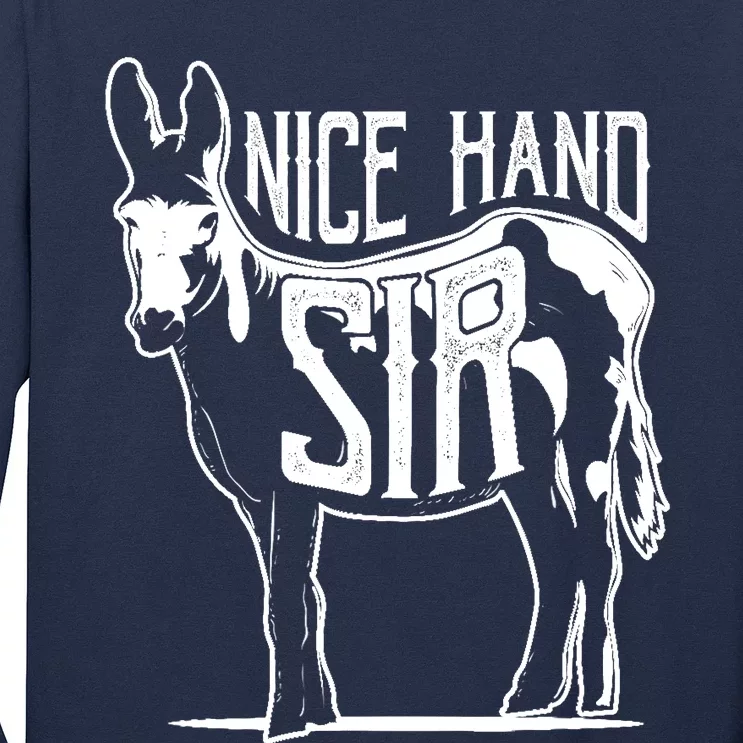 Nice Hand Sir Donkey Poker Funny Gambling Design Long Sleeve Shirt