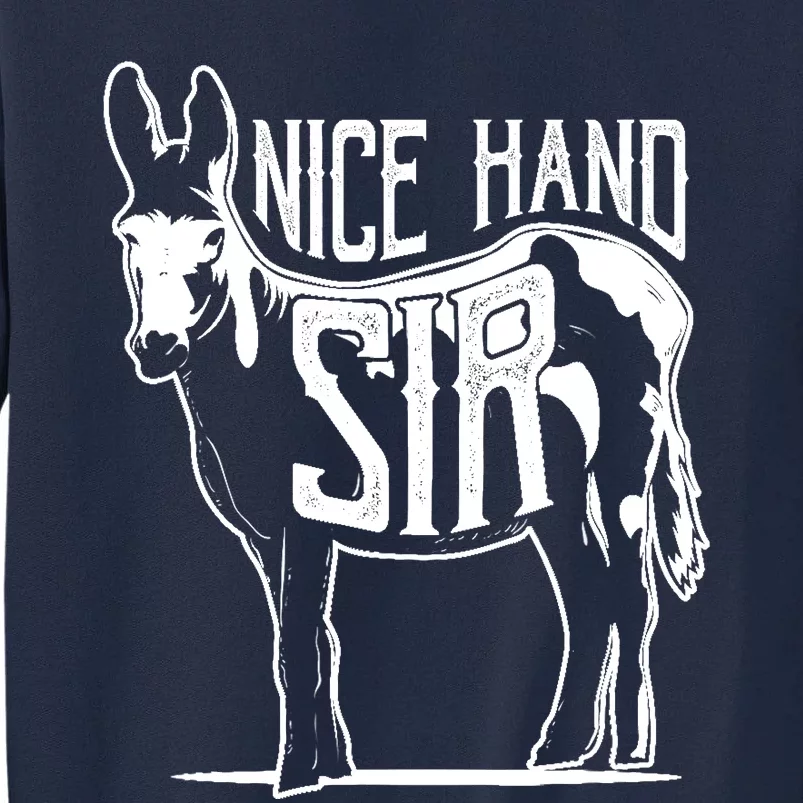 Nice Hand Sir Donkey Poker Funny Gambling Design Tall Sweatshirt