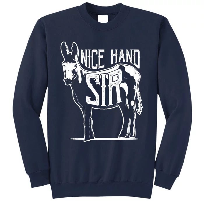 Nice Hand Sir Donkey Poker Funny Gambling Design Tall Sweatshirt