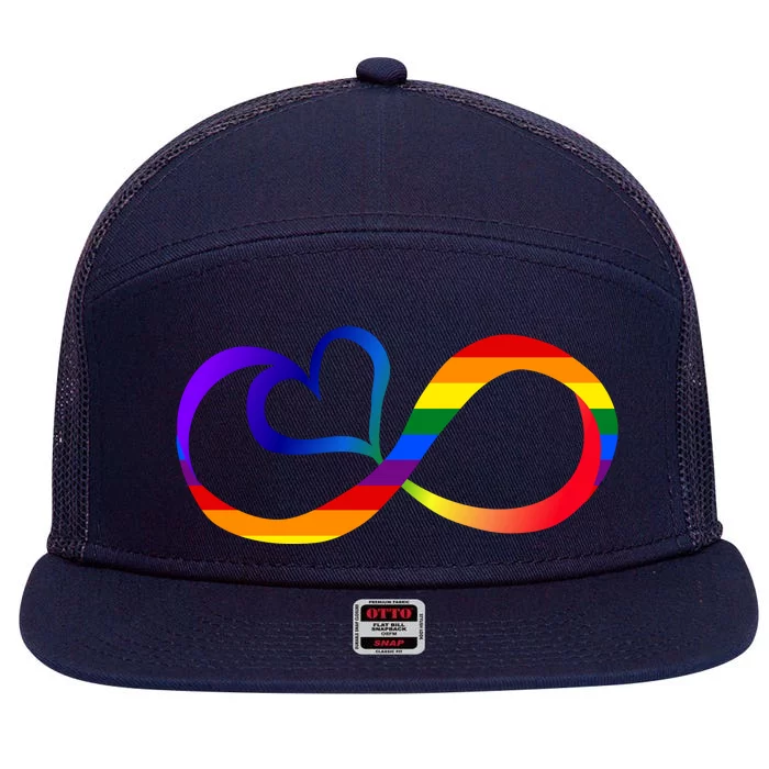 Neurodiversity Heart Symbol 7 Panel Mesh Trucker Snapback Hat