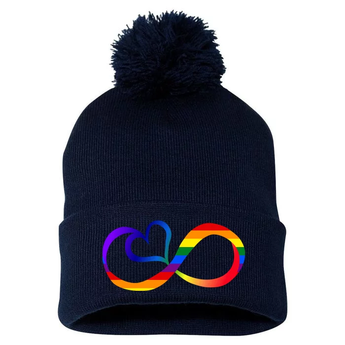 Neurodiversity Heart Symbol Pom Pom 12in Knit Beanie