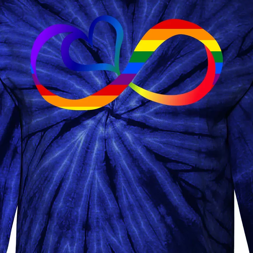 Neurodiversity Heart Symbol Tie-Dye Long Sleeve Shirt