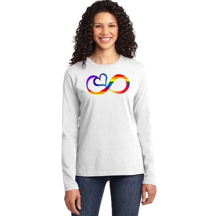 Neurodiversity Heart Symbol Ladies Long Sleeve Shirt