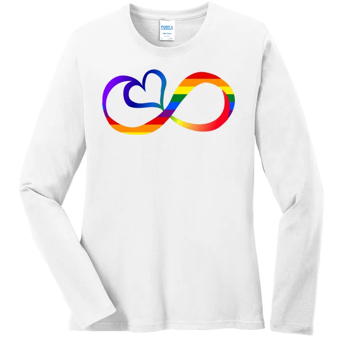 Neurodiversity Heart Symbol Ladies Long Sleeve Shirt