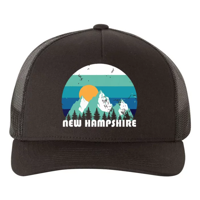 New Hampshire State Retro Vintage Yupoong Adult 5-Panel Trucker Hat