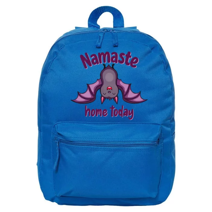 Namaste Home Today Cute Halloween Bat Yoga Yogi 16 in Basic Backpack